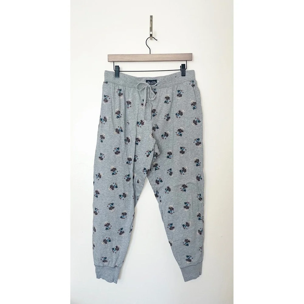 Polo Ralph Lauren Mens Polo Bear All Over Print‎ Jogger Pajama Pants Gray Large